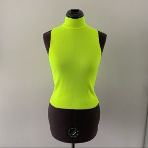 Neon Zara Turtleneck Tank Top